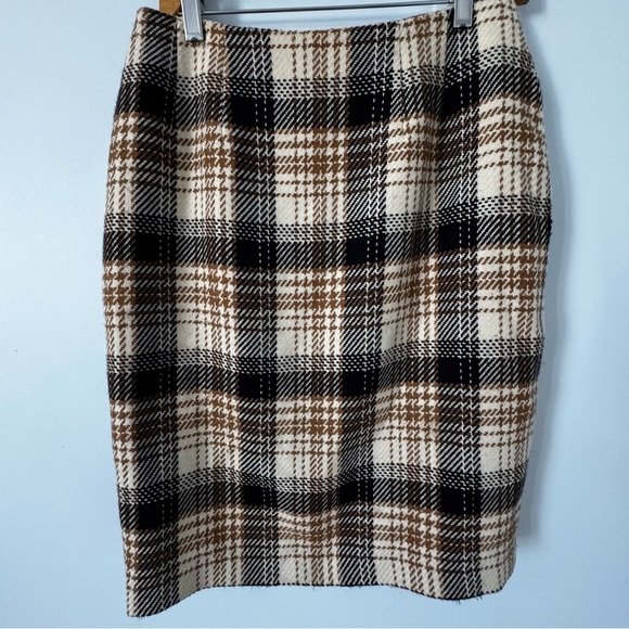 Vintage Jax & Mélanie Lyne Wool Plaid Pencil Skirt | Size 10 - Picture 1 of 5